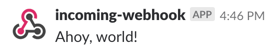 SMS message in Slack feed.