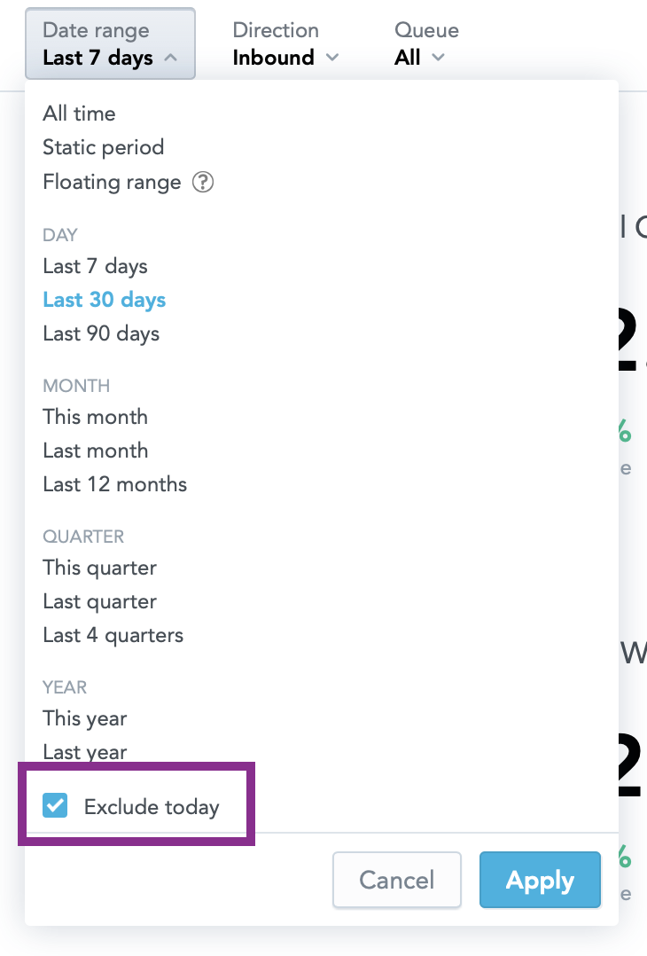 Date Filter - Exclude Today.