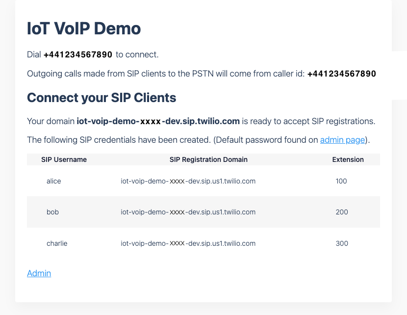 View SIP clients on the main page.