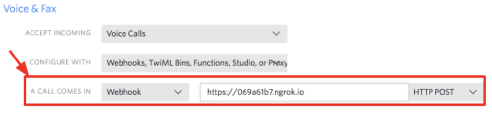 Where to put ngrok URL for webhook.