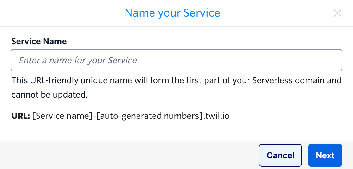 Name a new Service.